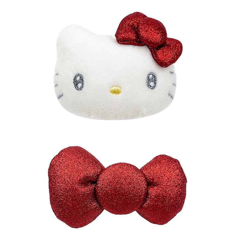 Hello Kitty 50th Anniv. Hair Clip Set (Metallic Bow Series) Accessory Global Original