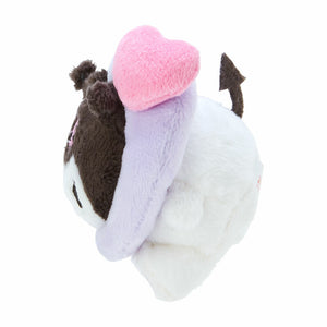 Kuromi Plush Mascot Keychain (Big Heart Series) Accessory Japan Original   