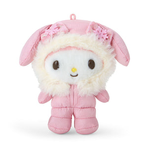 My Melody Plush Mascot Keychain (Winter Snowsuit Series) Accessory Japan Original   