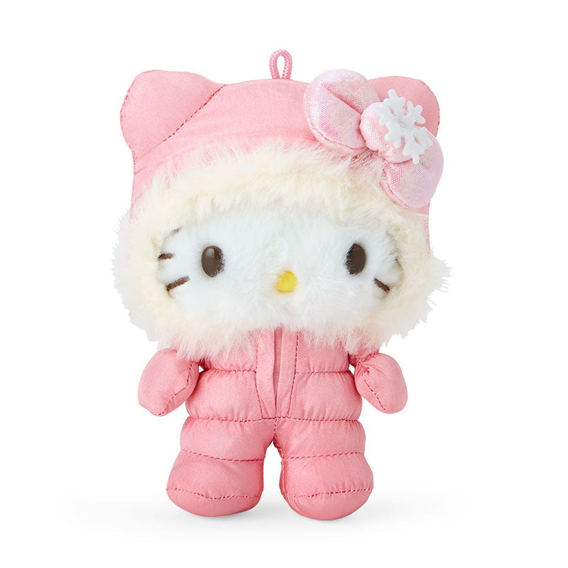 Hello Kitty Plush Mascot Keychain (Winter Snowsuit Series) Accessory Japan Original   