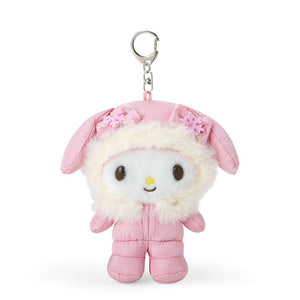 My Melody Plush Mascot Keychain (Winter Snowsuit Series) Accessory Japan Original   