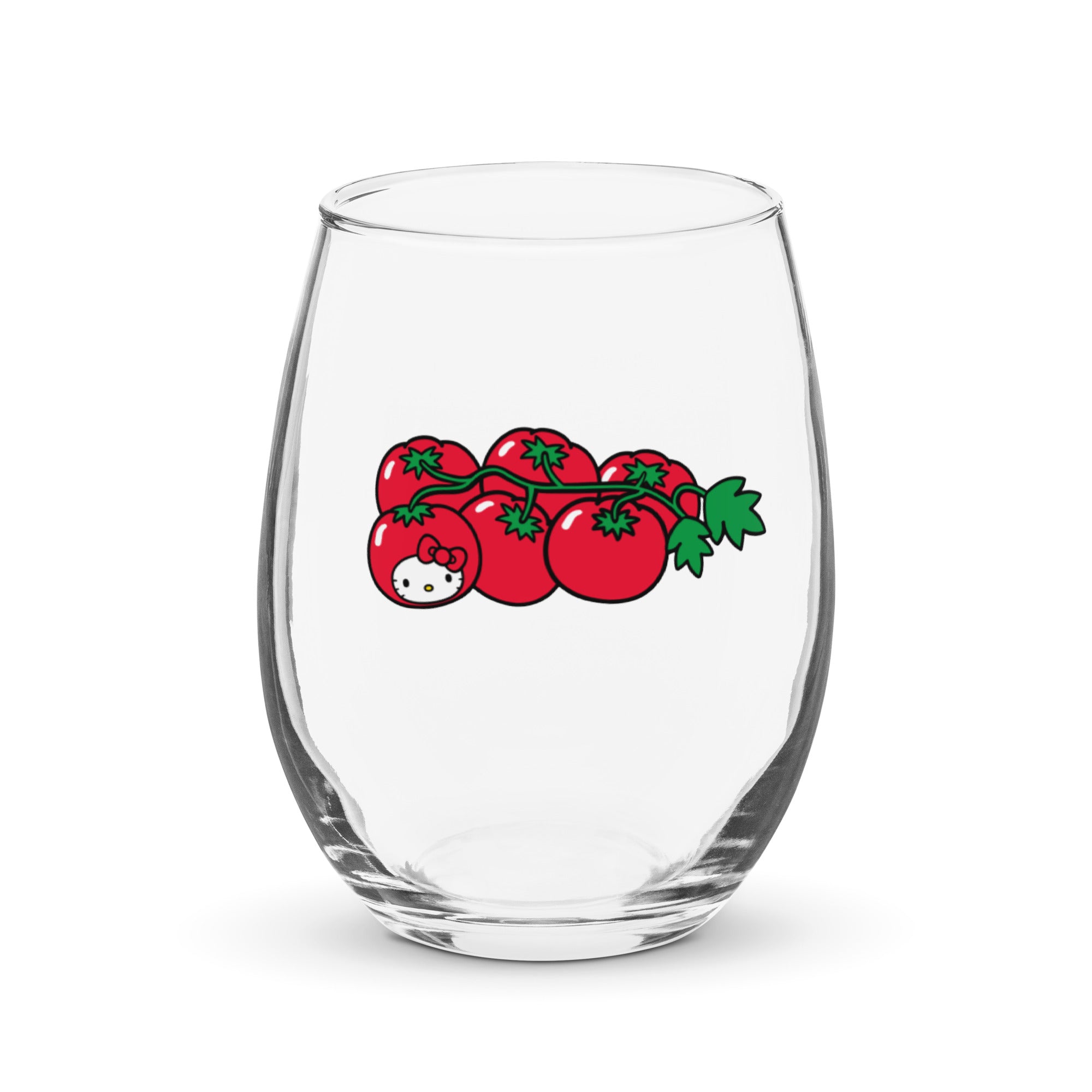 Hello Kitty Tomato Glass Tumbler Apparel Printful Default Title  
