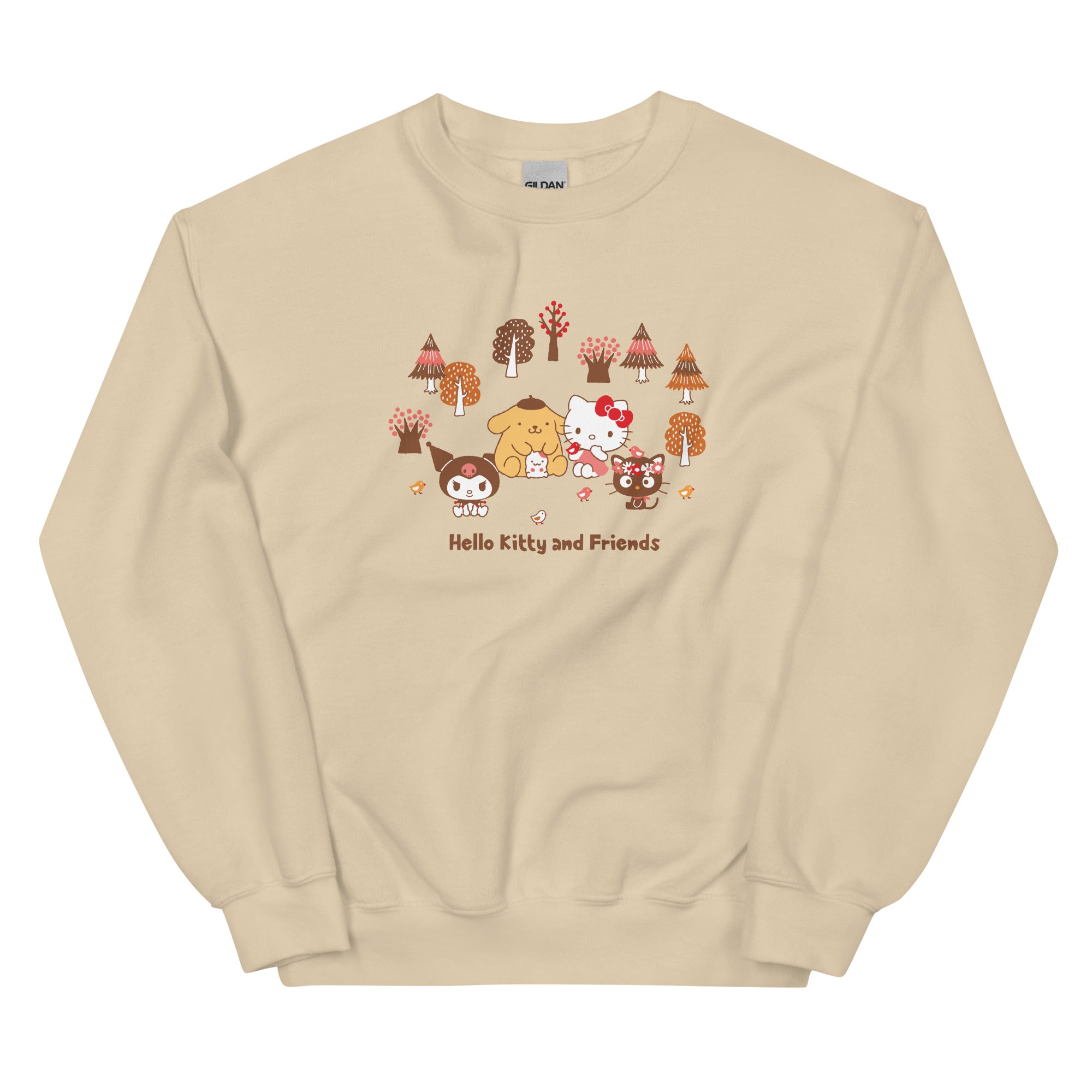 Hello Kitty and Friends Autumn Woods Classic Crewneck Apparel Printful S  