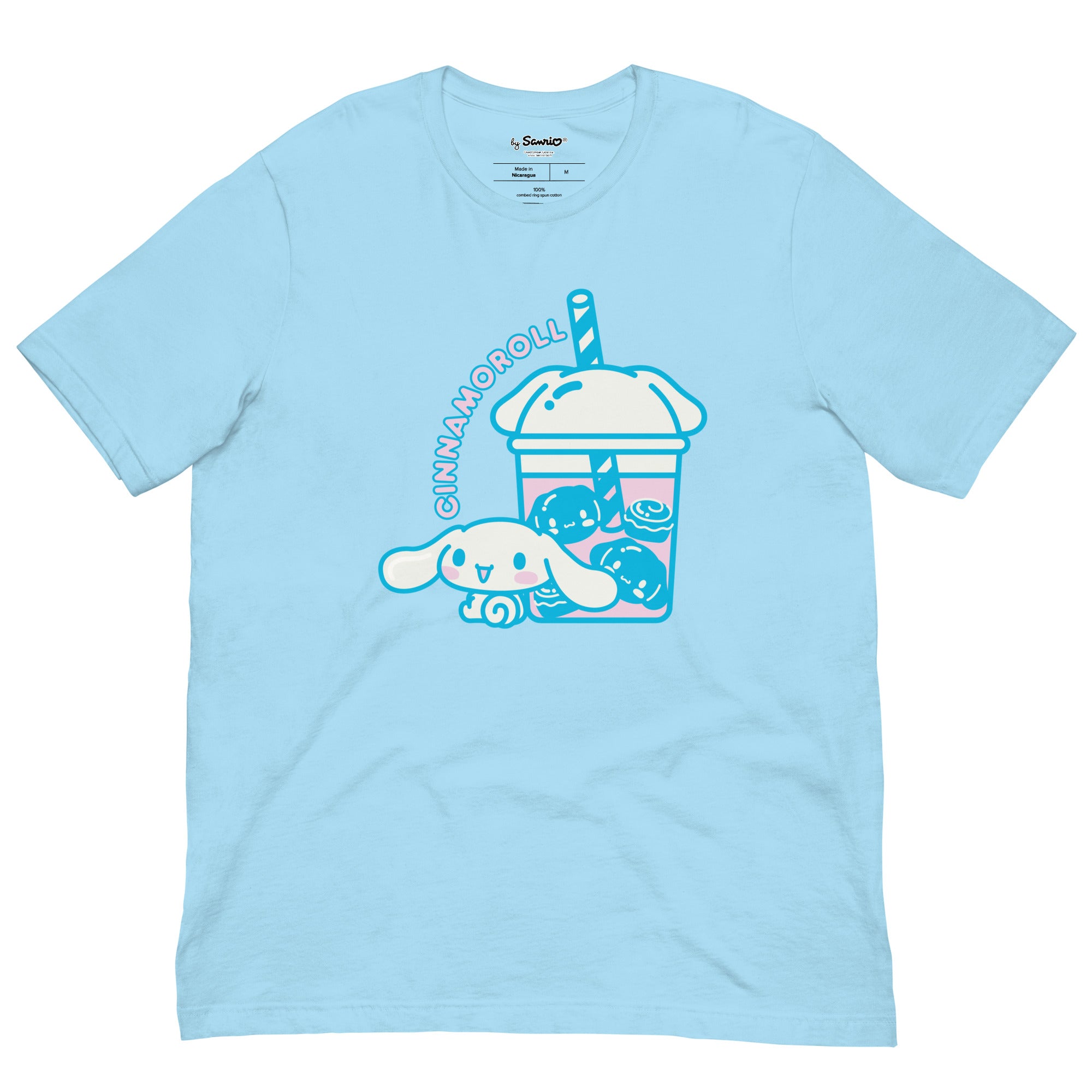 Cinnamoroll Bubble Tea Tee Apparel Printful Ocean Blue S 