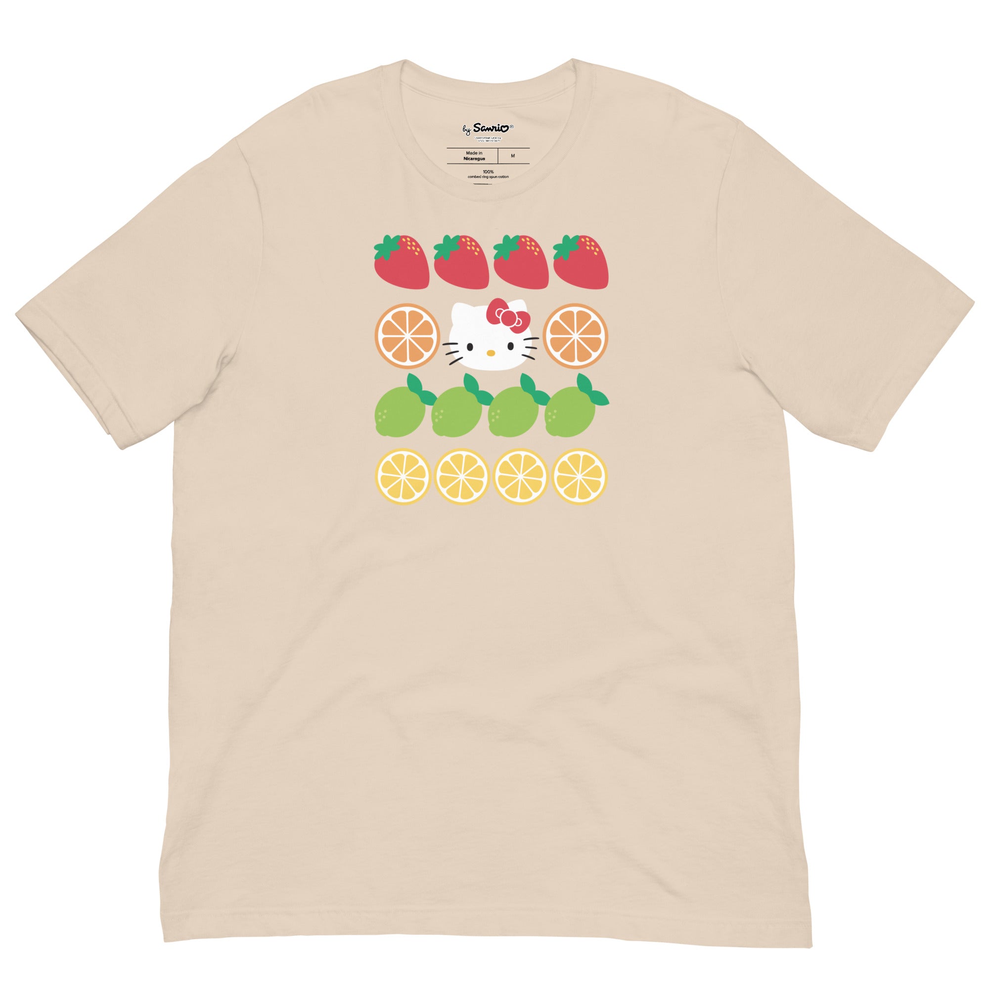 Hello Kitty Fruit Slices Tee Apparel Printful Soft Cream XS 