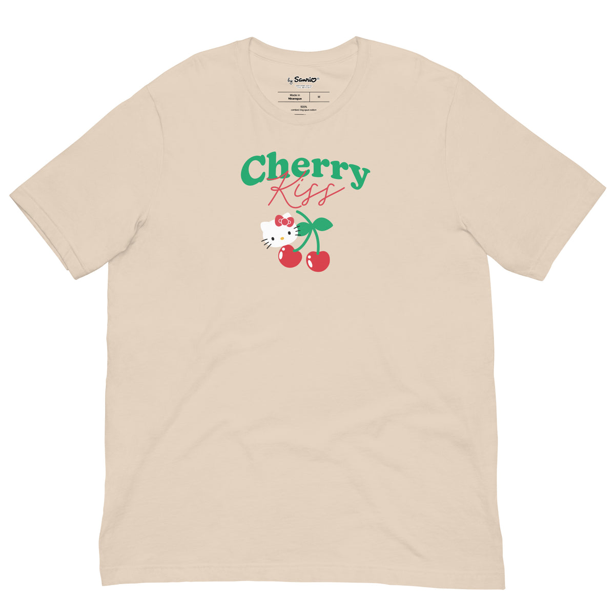 Hello Kitty Cherry Kiss Tee Apparel Printful Soft Cream XS 