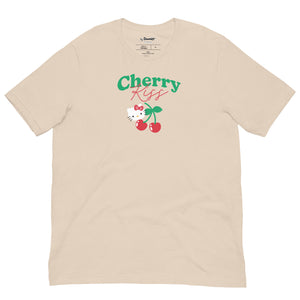 Hello Kitty Cherry Kiss Tee Apparel Printful Soft Cream XS 