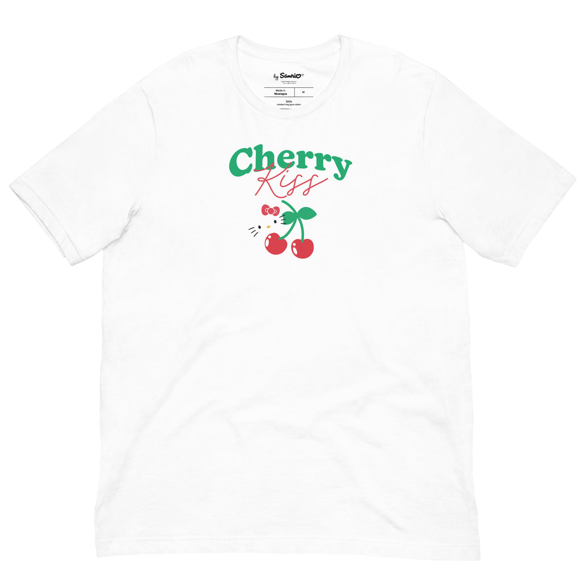 Hello Kitty Cherry Kiss Tee Apparel Printful White XS 