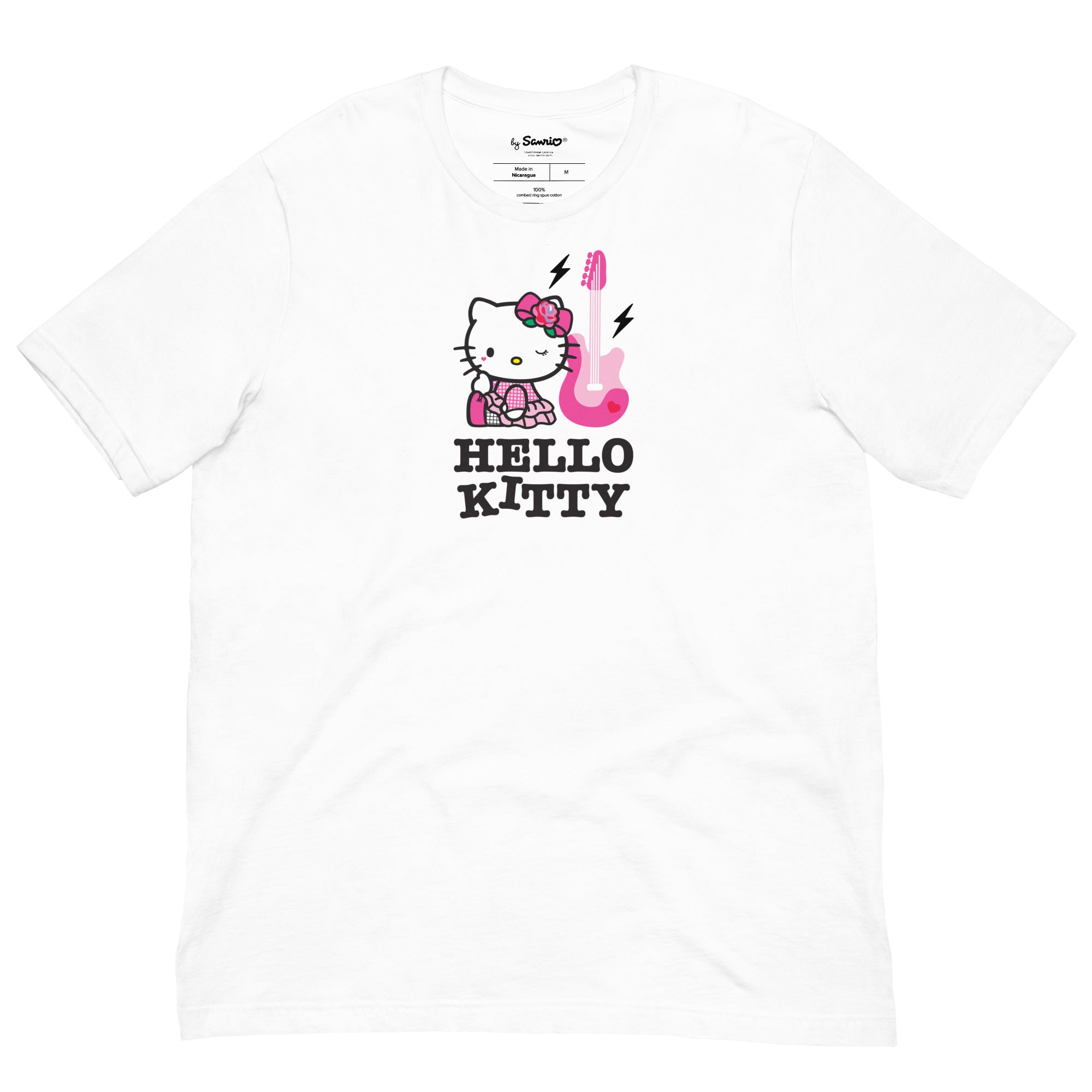 Hello Kitty Rock On Tee Apparel Printful White XS 