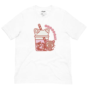 Chococat Bubble Tea Tee Apparel Printful White XS 