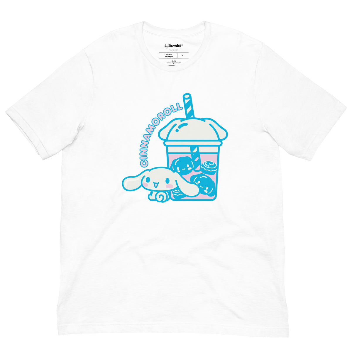 Cinnamoroll Bubble Tea Tee Apparel Printful White XS 