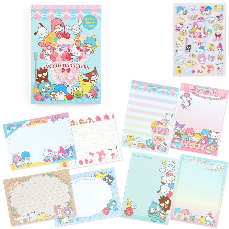 Sanrio Characters Memo Pad &amp; Sticker Set Stationery Japan Original   