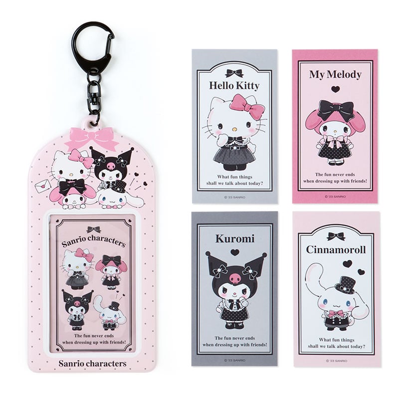 Sanrio Characters ID Badge Holder &amp; Sticker Set (Pretty Party Series) Accessory Japan Original   