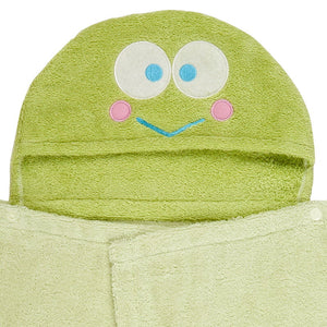 Sanrio Baby Keroppi Hooded Bath Wrap Kids Japan Original   