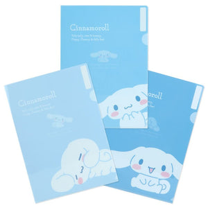 Cinnamoroll Expressions 3-pc Clear File Folder Set Stationery Japan Original   