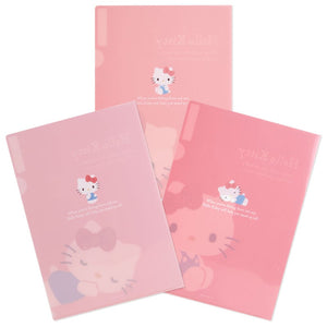 Hello Kitty Expressions 3-pc Clear File Folder Set Stationery Japan Original   