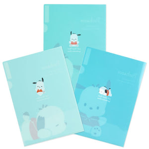 Pochacco Expressions 3-pc Clear File Folder Set Stationery Japan Original   