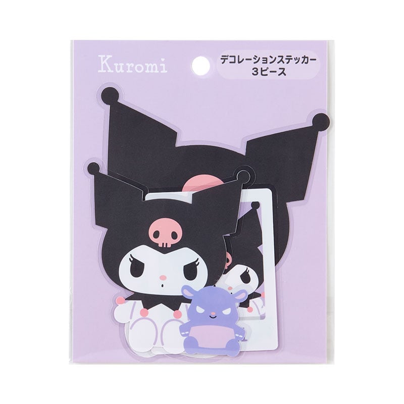 Kuromi 3-pc Dress Your Tech Sticker Set Stationery Japan Original   