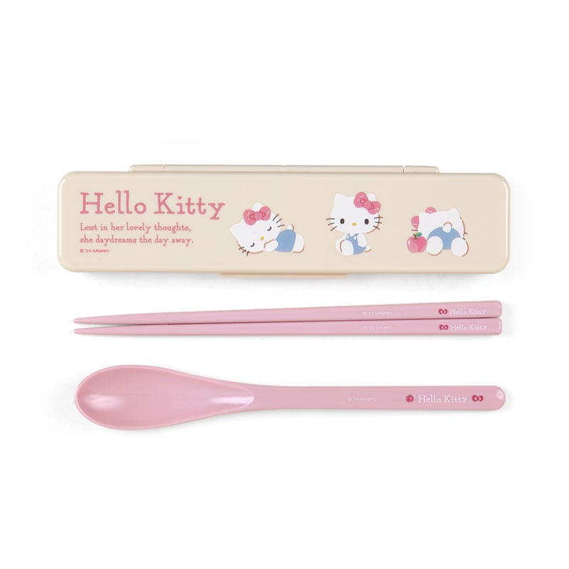 Hello Kitty Everyday Chopsticks &amp; Spoon Set Home Goods Japan Original   