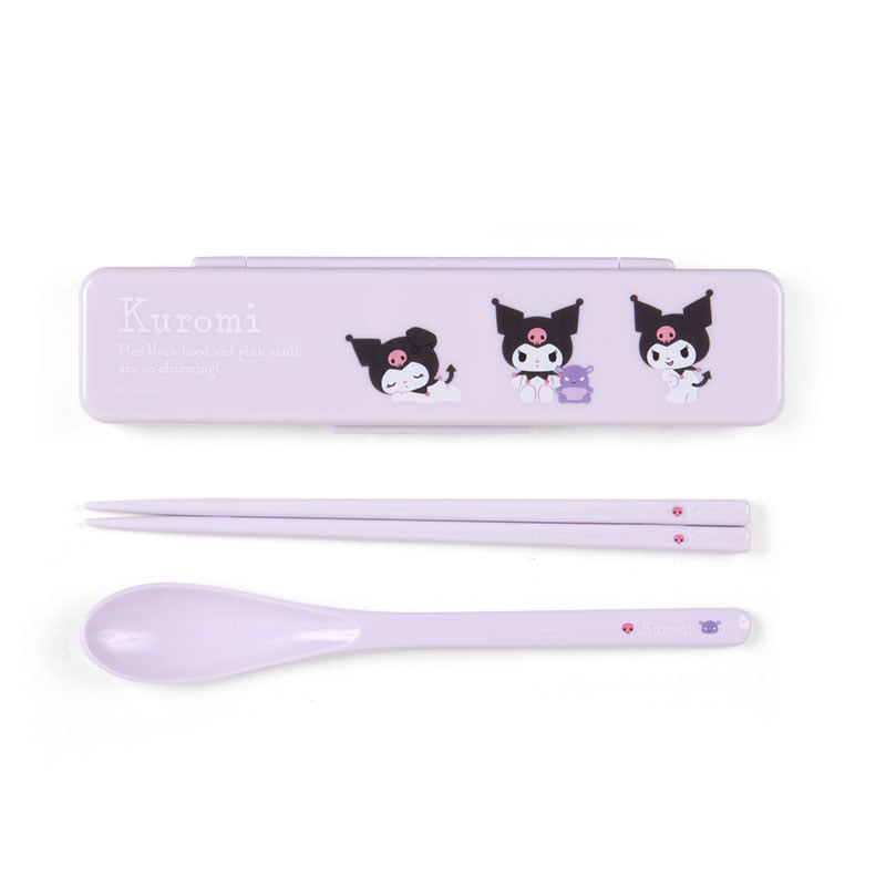 Kuromi Everyday Chopsticks &amp; Spoon Set Home Goods Japan Original   