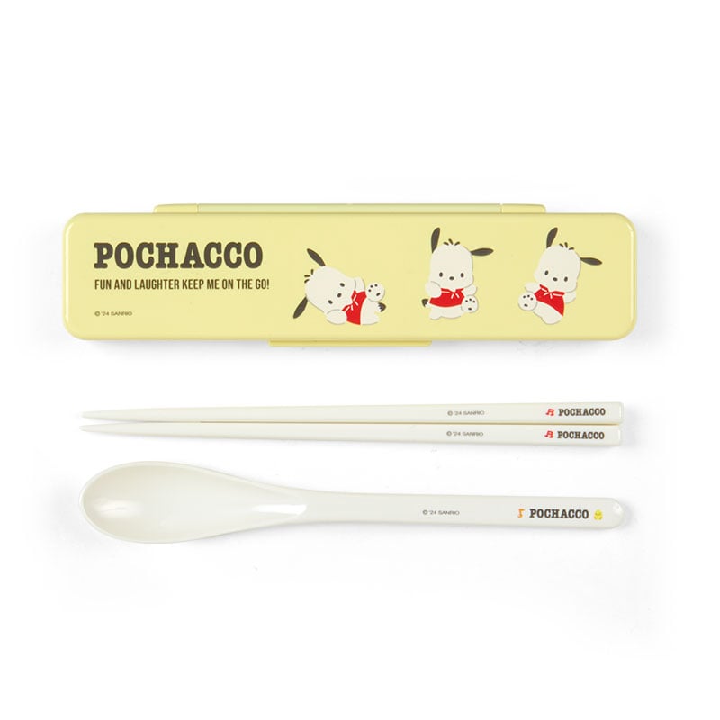 Pochacco Everyday Chopsticks &amp; Spoon Set Home Goods Japan Original   