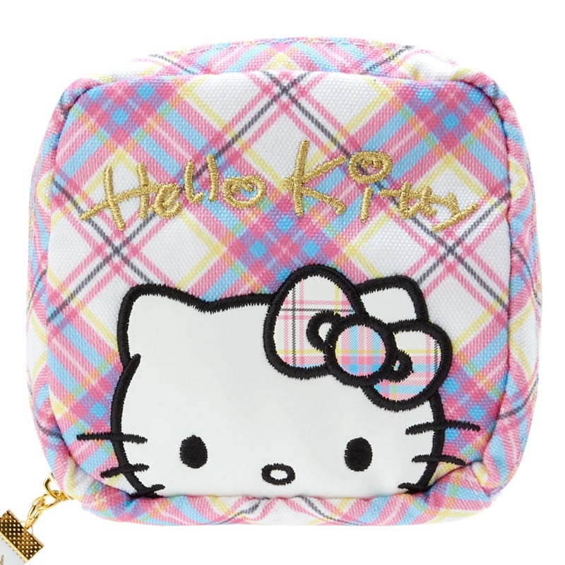 Hello Kitty Mini Zipper Pouch (Hello Kitty Dress Tartan Series) Bags Japan Original   