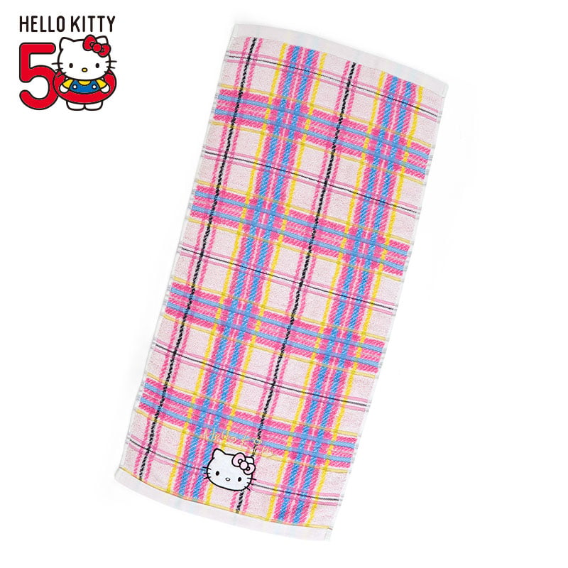 Hello Kitty Hand Towel (Hello Kitty Dress Tartan Series) Home Goods Japan Original   