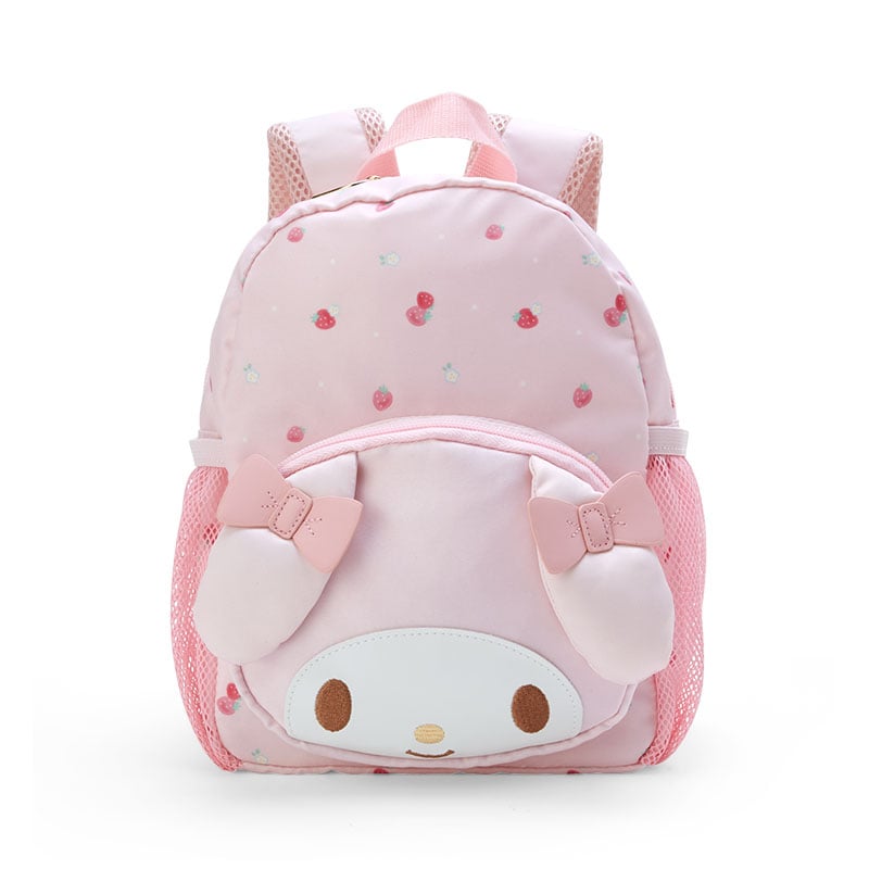 A pink and white backpack with My Melody on it