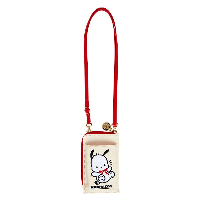 Pochacco Crossbody Phone Bag (35th Anniversary Red Ribbon Series) Accessory Japan Original   