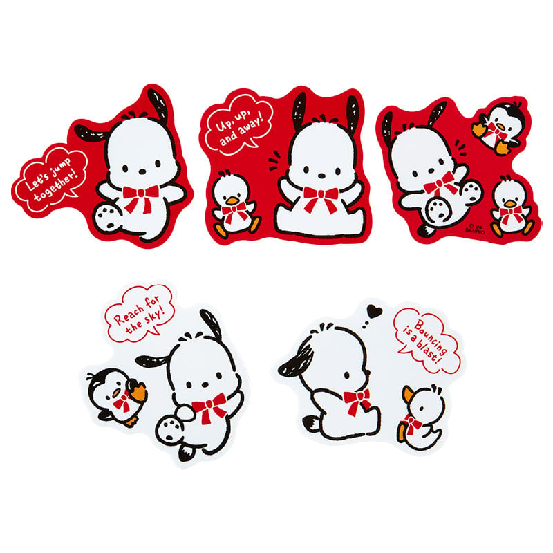 Pochacco 10-pc Sticker Pack (35th Anniversary Red Ribbon Series) Stationery Japan Original   