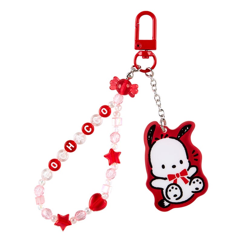 Pochacco Beaded Bag Charm (35th Anniversary Red Ribbon Series) Accessory Japan Original   