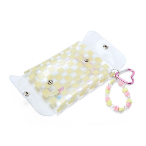 Hello Kitty Clear Snap Mini Pouch (Pastel Check Series) Bags Japan Original   