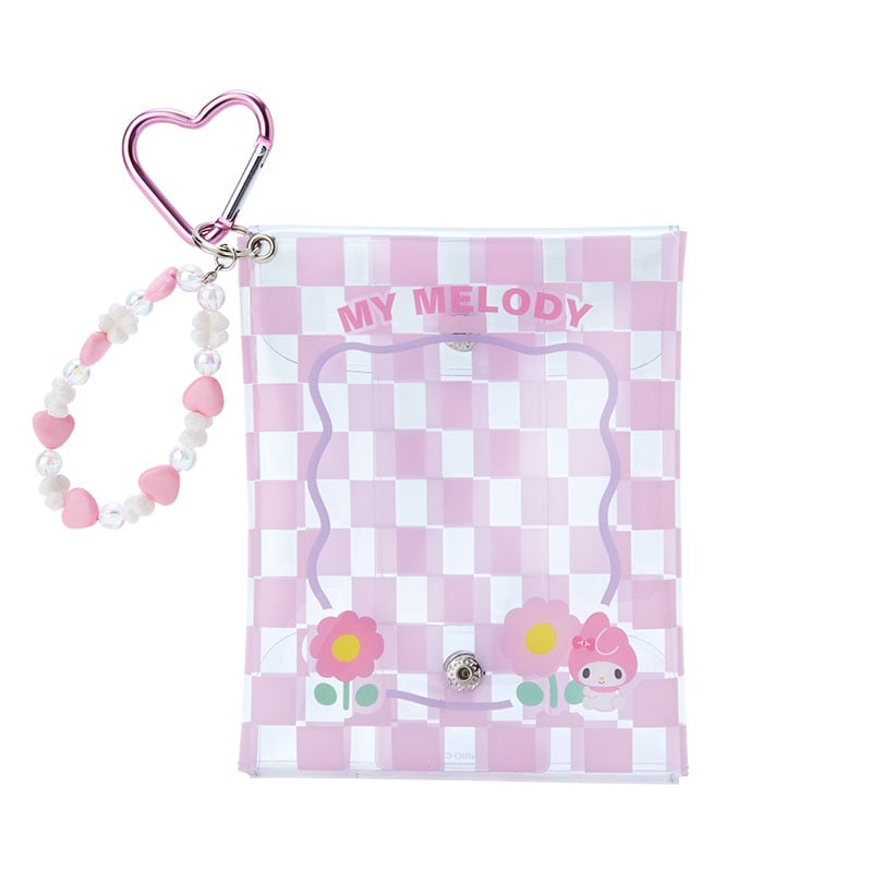 My Melody Clear Snap Mini Pouch (Pastel Check Series) Bags Japan Original   