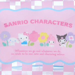 Sanrio Characters Clear Zipper Pouch (Pastel Check Series) Bags Japan Original   