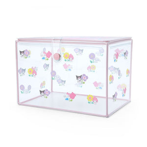 Sanrio Characters Clear Storage Case (Pastel Check Series) Home Goods Japan Original   