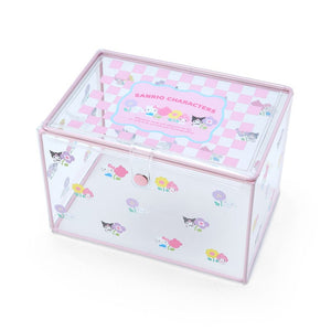 Sanrio Characters Clear Storage Case (Pastel Check Series) Home Goods Japan Original   