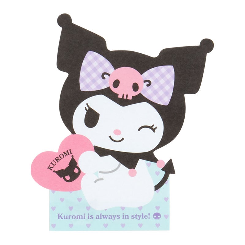 Kuromi Die-cut Memo Pad (Expressions) Stationery Japan Original   