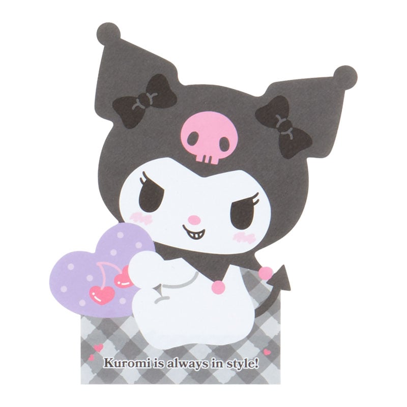 Kuromi Die-cut Memo Pad (Expressions) Stationery Japan Original   