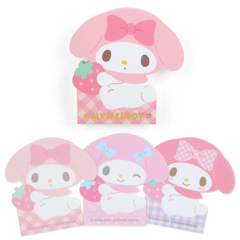 My Melody Die-cut Memo Pad (Expressions) Stationery Japan Original   