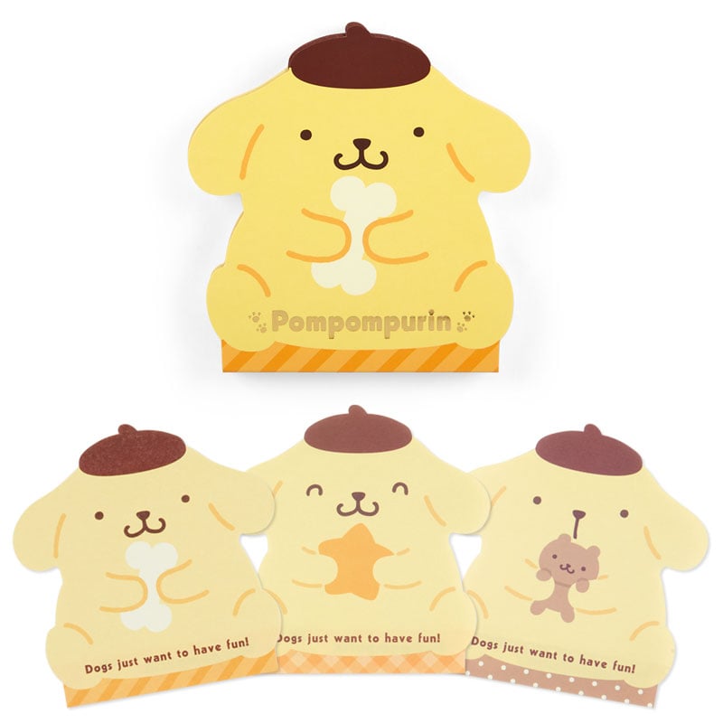 Pompompurin Die-cut Memo Pad (Expressions) Stationery Japan Original   