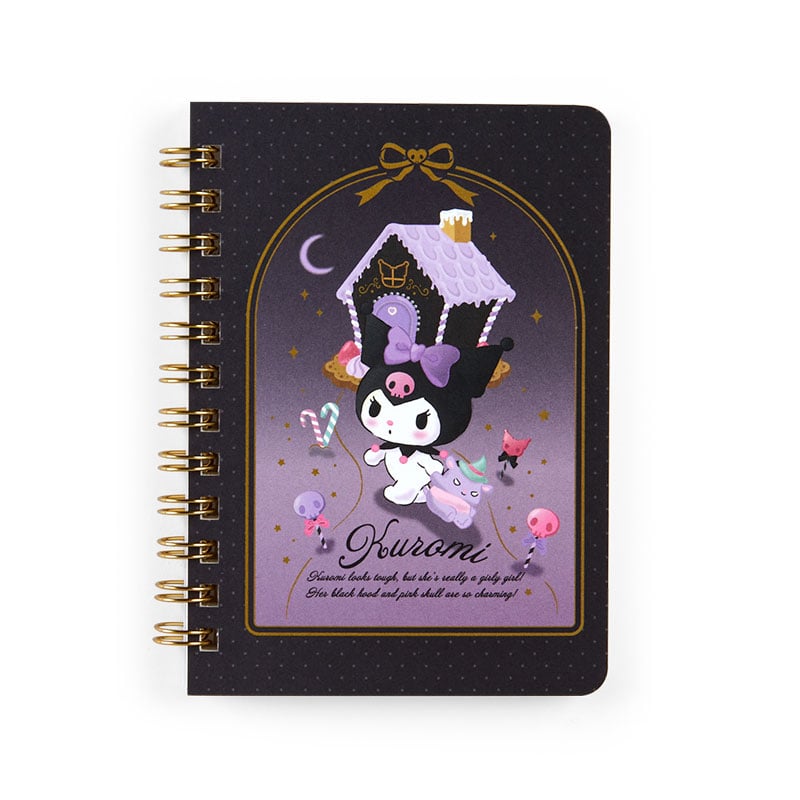 Kuromi Compact Ruled Notebook Stationery Japan Original   