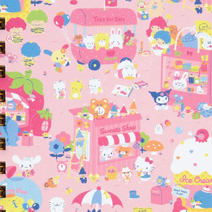 Sanrio Characters Compact Ruled Notebook Stationery Japan Original   