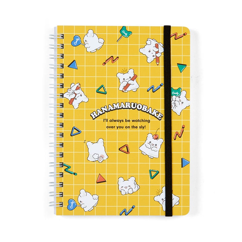 Hanamaruobake Lined Notebook (Elastic Closure) Stationery Japan Original   