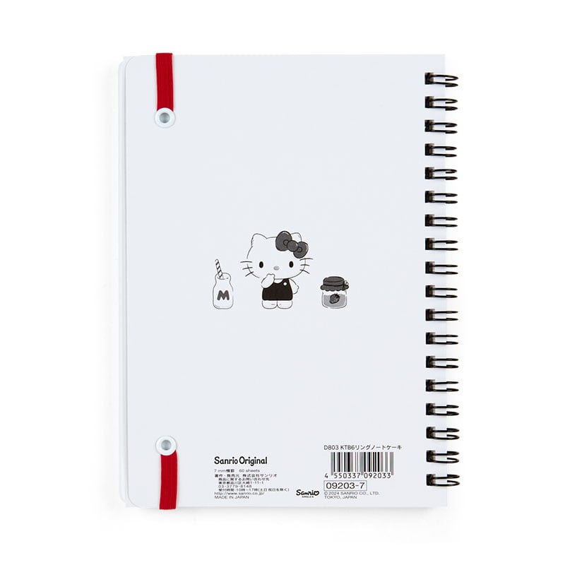 Hello Kitty Lined Notebook (Elastic Closure) Stationery Japan Original   