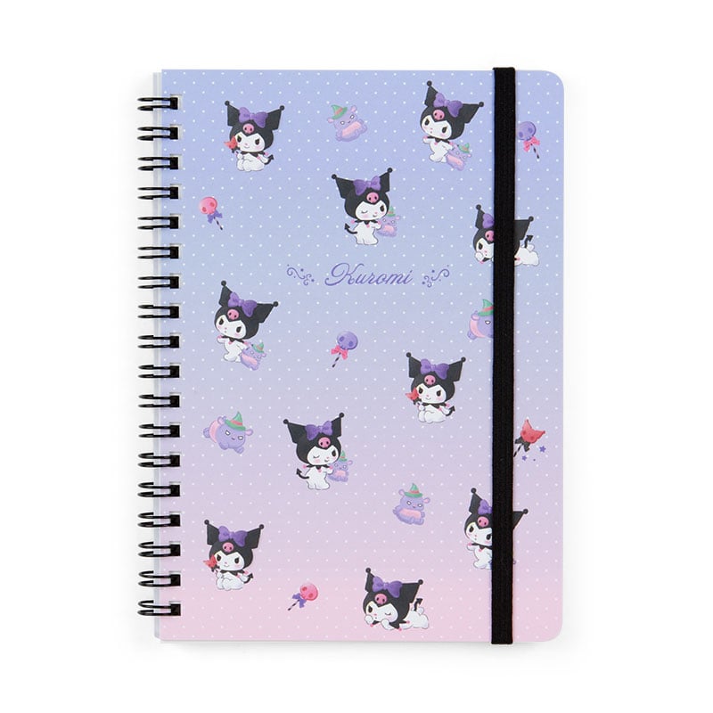 Kuromi Lined Notebook (Elastic Closure) Stationery Japan Original   