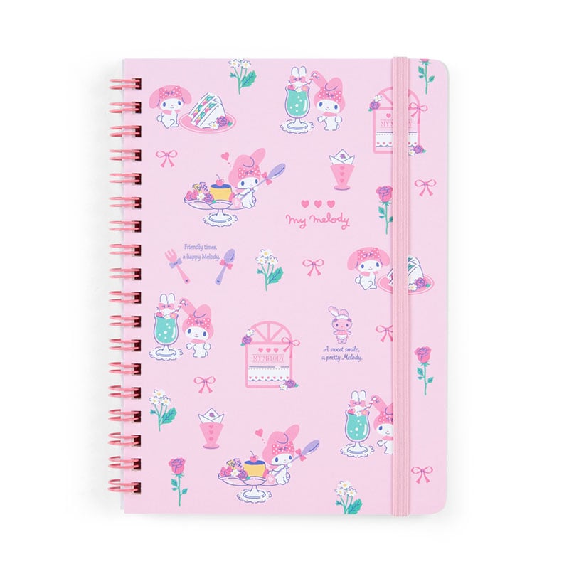 My Melody Lined Notebook (Elastic Closure) Stationery Japan Original   