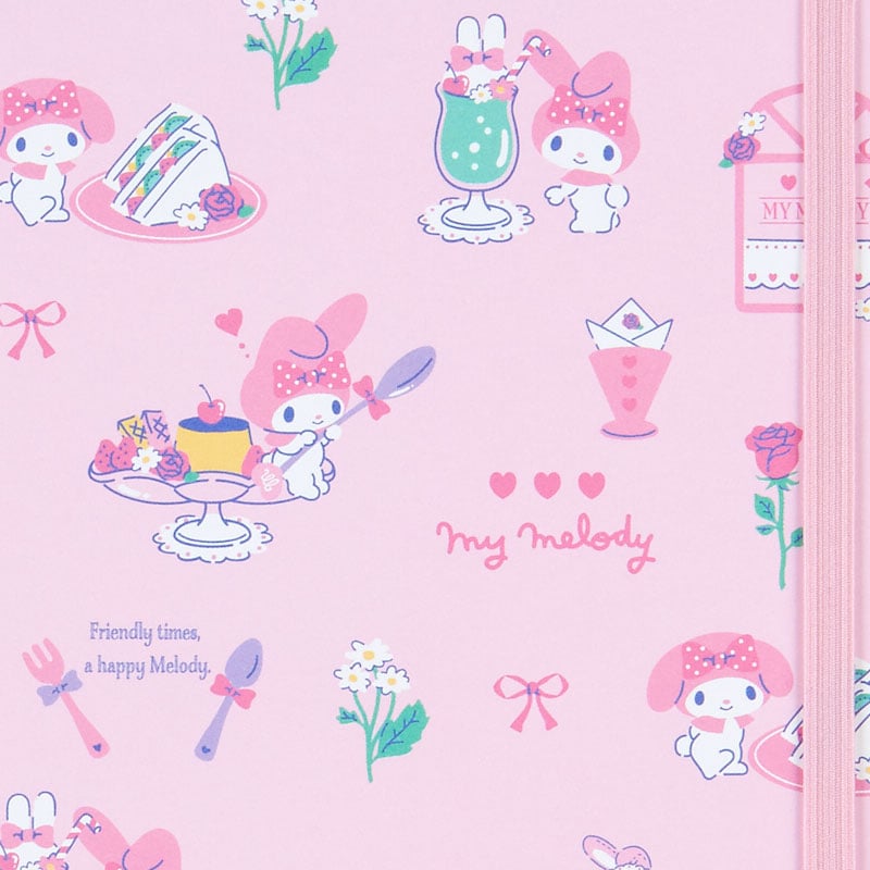 My Melody Lined Notebook (Elastic Closure) Stationery Japan Original   