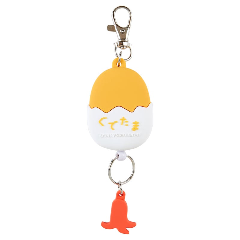 Gudetama Bestie Face Badge Reel Accessory Japan Original   