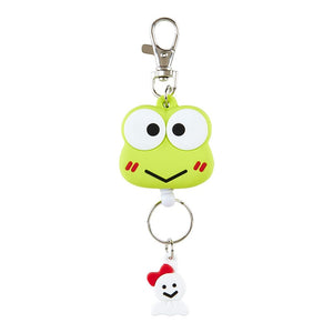 Keroppi Bestie Face Badge Reel Accessory Japan Original   