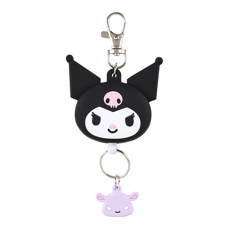 Kuromi Bestie Face Badge Reel Accessory Japan Original   